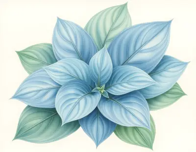 AI-generated watercolor illustration of Hosta 'Cousin Lou Ann' (not a photograph)