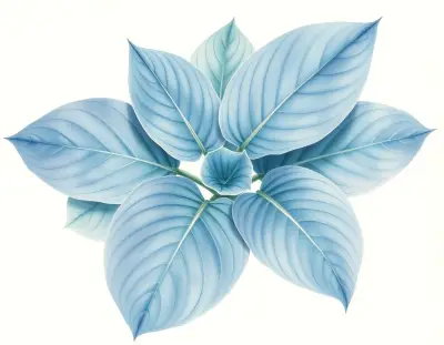 AI-generated watercolor illustration of Hosta 'Crescendo' (not a photograph)