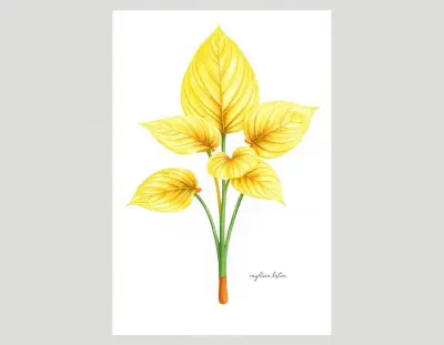 AI-generated watercolor illustration of Hosta 'Crinkle Cup' (not a photograph)