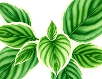 AI-generated watercolor illustration of Hosta 'Crowned Imperial' (not a photograph)