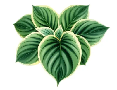 AI-generated watercolor illustration of Hosta 'Crystal Moon' (not a photograph)