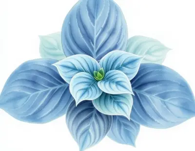 AI-generated watercolor illustration of Hosta 'Curlew' (not a photograph)