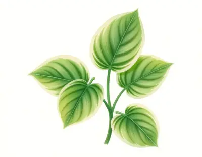 AI-generated watercolor illustration of Hosta 'Cute as a Button' (not a photograph)