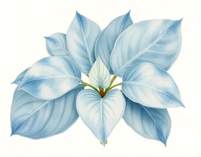 AI-generated watercolor illustration of Hosta 'Cyclops' (not a photograph)