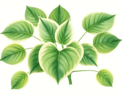 AI-generated watercolor illustration of Hosta 'Dancing Cobra' (not a photograph)