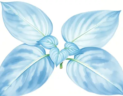 AI-generated watercolor illustration of Hosta 'Dandy Randy' (not a photograph)