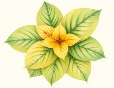 AI-generated watercolor illustration of Hosta 'Dani Adams' (not a photograph)