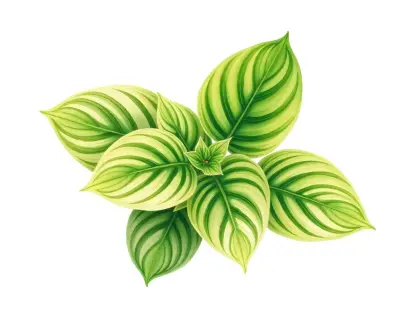AI-generated watercolor illustration of Hosta 'Dax' (not a photograph)
