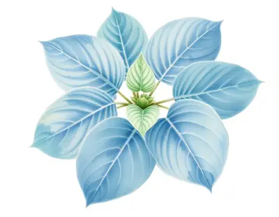 AI-generated watercolor illustration of Hosta 'Deep Blue Sea' (not a photograph)