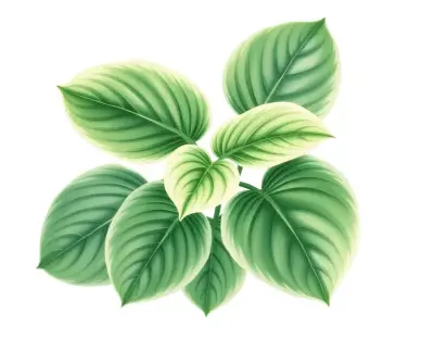 AI-generated watercolor illustration of Hosta 'Delta Dawn' (not a photograph)