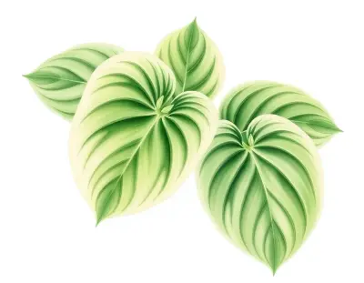 AI-generated watercolor illustration of Hosta 'Denali' (not a photograph)