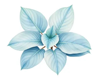 AI-generated watercolor illustration of Hosta 'Diablo' (not a photograph)