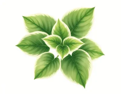 AI-generated watercolor illustration of Hosta 'Diamond Tiara' (not a photograph)