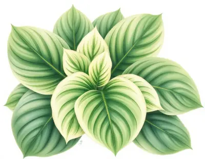 AI-generated watercolor illustration of Hosta 'Diane Gray Dalton' (not a photograph)