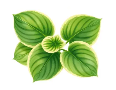 AI-generated watercolor illustration of Hosta 'Dixie Chick' (not a photograph)
