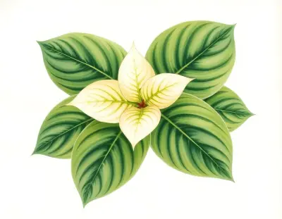 AI-generated watercolor illustration of Hosta 'Domaine de Courson' (not a photograph)