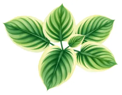 AI-generated watercolor illustration of Hosta 'Don’t Taz Me Bro' (not a photograph)