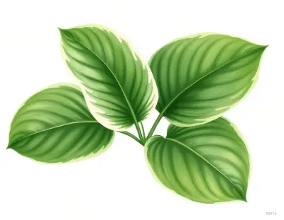 AI-generated watercolor illustration of Hosta 'Dorothy's Child' (not a photograph)