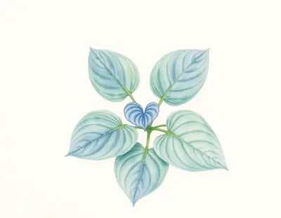 AI-generated watercolor illustration of Hosta 'Dorset Blue' (not a photograph)