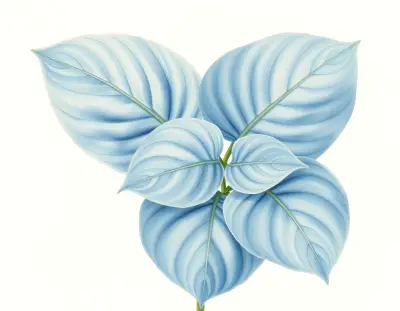 AI-generated watercolor illustration of Hosta 'Double Eagle' (not a photograph)