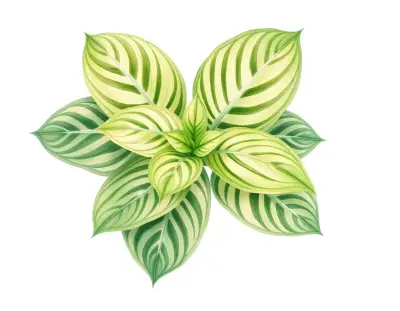 AI-generated watercolor illustration of Hosta 'Doubled Up' (not a photograph)
