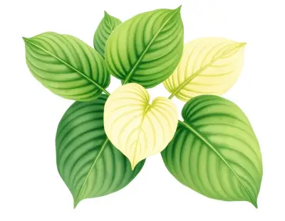 AI-generated watercolor illustration of Hosta 'Duke' (not a photograph)