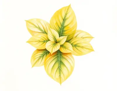 AI-generated watercolor illustration of Hosta 'Dune Boy' (not a photograph)