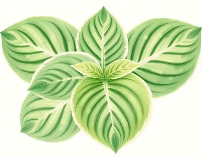 AI-generated watercolor illustration of Hosta 'Eagle Creek Woods' (not a photograph)