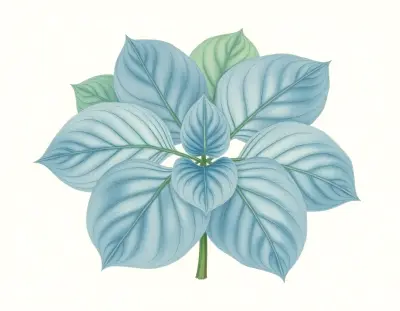 AI-generated watercolor illustration of Hosta 'Eclipse' (not a photograph)