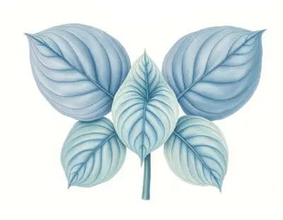 AI-generated watercolor illustration of Hosta 'Edward Wargo' (not a photograph)