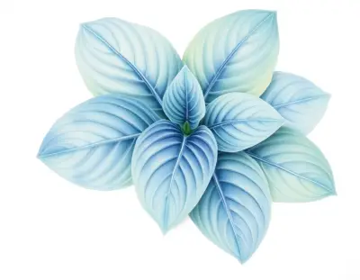 AI-generated watercolor illustration of Hosta 'Elbridge Gerry' (not a photograph)