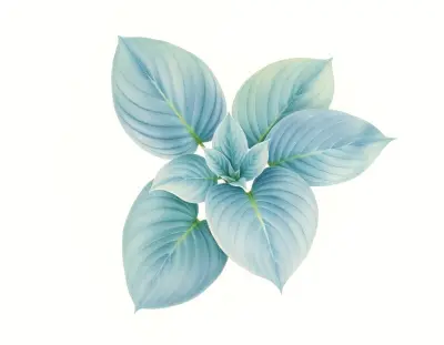 AI-generated watercolor illustration of Hosta 'Electra' (not a photograph)