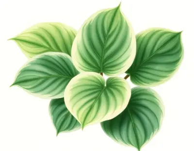 AI-generated watercolor illustration of Hosta 'Electric Love' (not a photograph)
