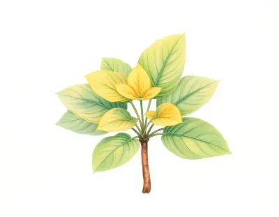 AI-generated watercolor illustration of Hosta 'Electrocution' (not a photograph)