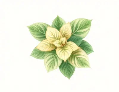 AI-generated watercolor illustration of Hosta 'Elephant Burgers' (not a photograph)