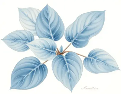 AI-generated watercolor illustration of Hosta 'Ellie Marie' (not a photograph)