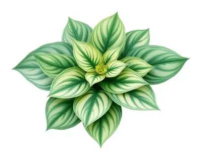 AI-generated watercolor illustration of Hosta 'Emerson's Small One' (not a photograph)
