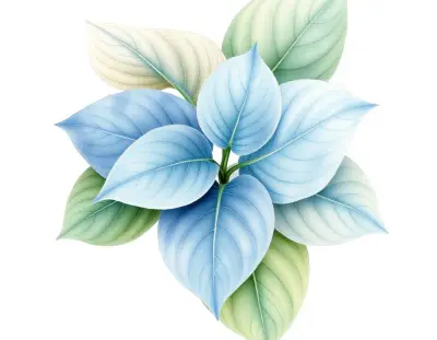 AI-generated watercolor illustration of Hosta 'Emoticon' (not a photograph)