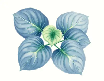 AI-generated watercolor illustration of Hosta 'Enchanted Mist' (not a photograph)