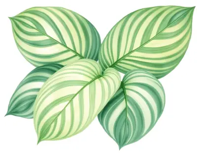 AI-generated watercolor illustration of Hosta 'Ersatz' (not a photograph)