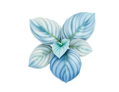 AI-generated watercolor illustration of Hosta 'Evening Blush' (not a photograph)