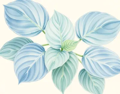 AI-generated watercolor illustration of Hosta 'Eye Candy' (not a photograph)