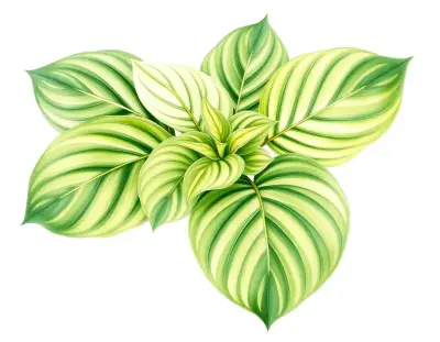 AI-generated watercolor illustration of Hosta 'Fall Emerald' (not a photograph)
