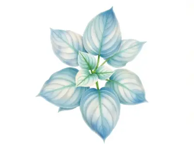 AI-generated watercolor illustration of Hosta 'Fall Splendor' (not a photograph)
