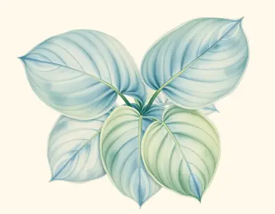 AI-generated watercolor illustration of Hosta 'Fantastic' (not a photograph)