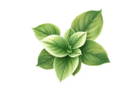 AI-generated watercolor illustration of Hosta 'Fantasy Island' (not a photograph)