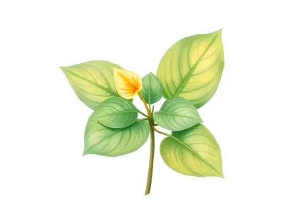 AI-generated watercolor illustration of Hosta 'Feather Boa' (not a photograph)
