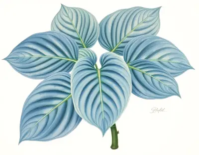 AI-generated watercolor illustration of Hosta 'Fertile Phyllis' (not a photograph)