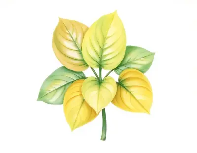 AI-generated watercolor illustration of Hosta 'Fiftieth Anniversary' (not a photograph)
