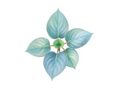 AI-generated watercolor illustration of Hosta 'Fleeta's Fantasy' (not a photograph)